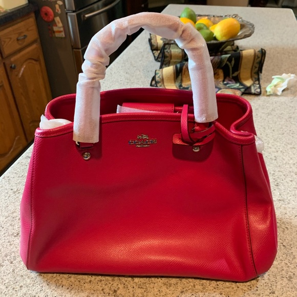 Coach Handbags - Barbie Hot Pink NWT Coach Crossgrain Margot Carryall Handbag/87547